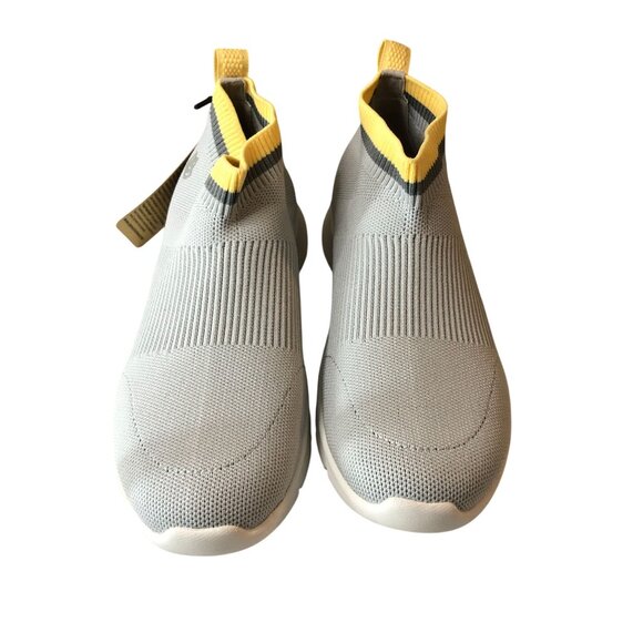Spenco Pure Love Slip-On Sneaker Glacier Grey Yellow Stretch Featherlyte 6.5 - Picture 2 of 8